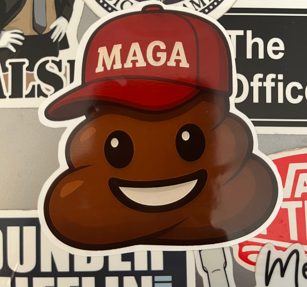Poop Hat Meme Sticker 2in x 2in
