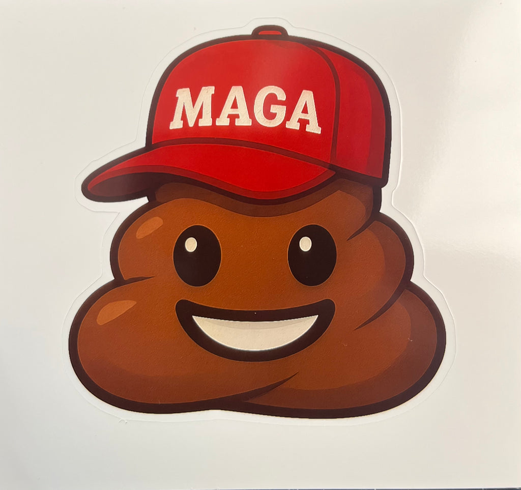 Poop Hat Meme Sticker 2in x 2in