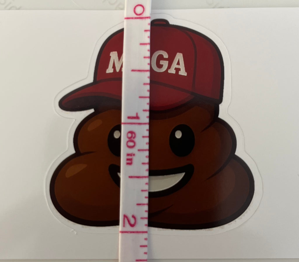 Poop Hat Meme Sticker 2in x 2in